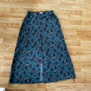 Vintage micro floral midi skirt